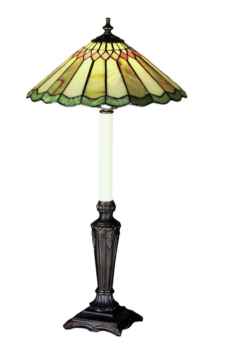 Meyda Tiffany 48384 One Light Buffet Lamp, Pewter