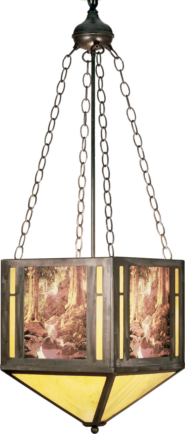 Meyda Tiffany 31422 Two Light Inverted Pendant, Antique Copper
