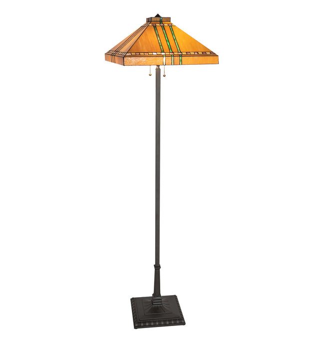 Meyda Tiffany 28397 Two Light Floor Lamp, Mahogany Bronze