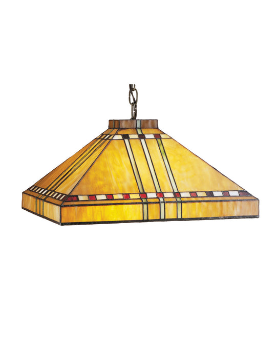 Meyda Tiffany 26291 Three Light Pendant, Ha Burgundy Beige