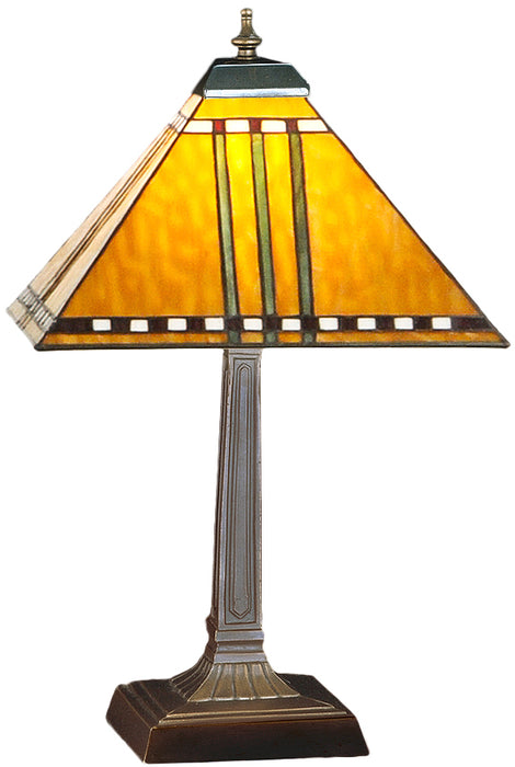 Meyda Tiffany 26509 One Light Table Lamp, Ha Burgundy Beige