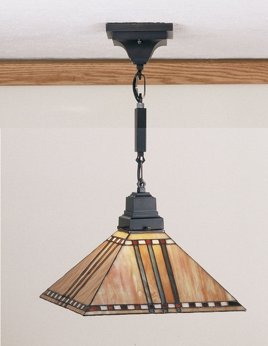 Meyda Tiffany 49155 One Light Pendant, Nickel