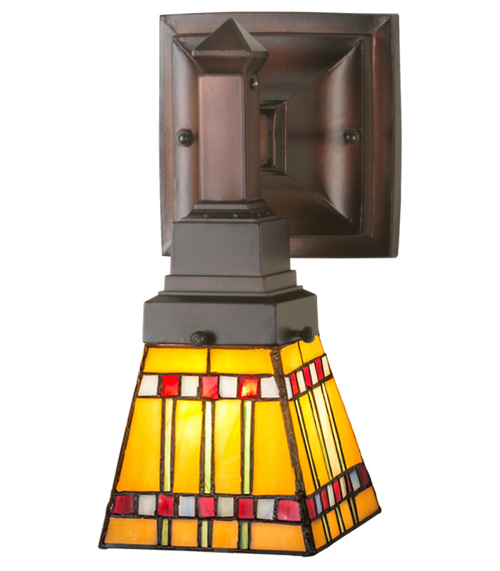 Meyda Tiffany 24275 One Light Wall Sconce, Ha Burgundy Ca