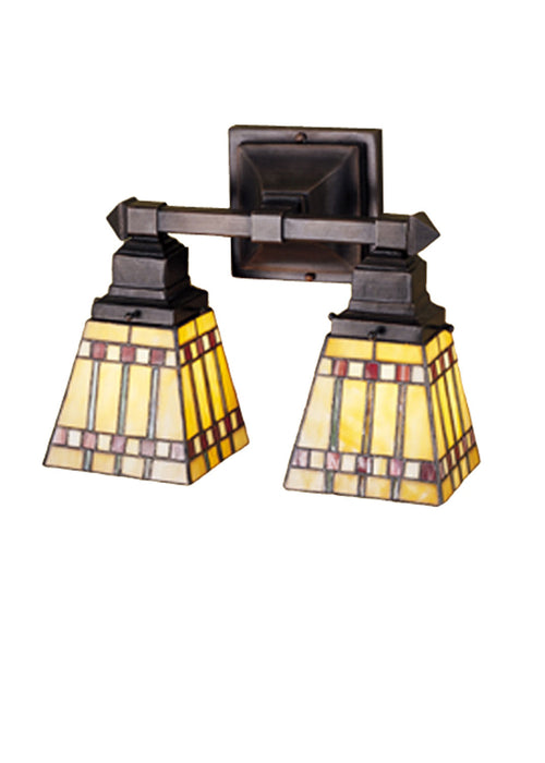 Meyda Tiffany 24278 Two Light Wall Sconce, Rust
