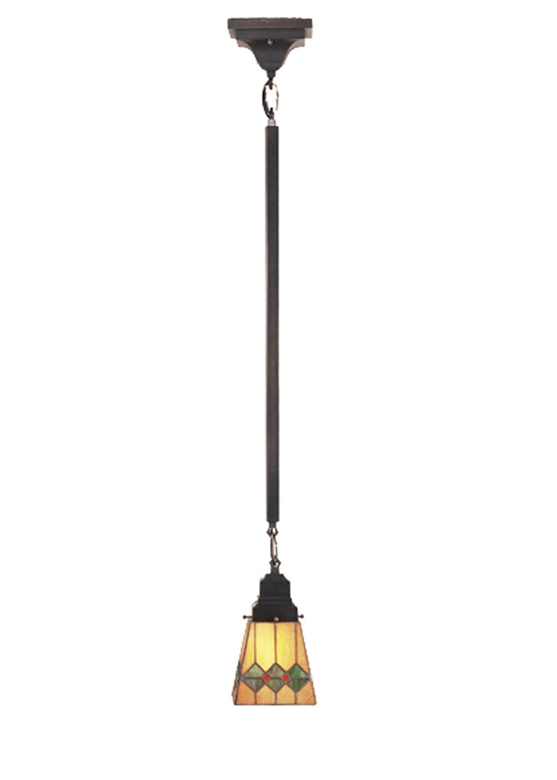 Meyda Tiffany 49119 One Light Mini Pendant, Matte Copper Vein