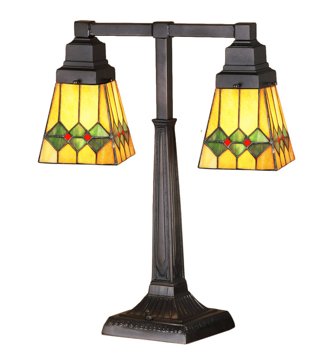 Meyda Tiffany 48205 Two Light Table Lamp, Ha Flame