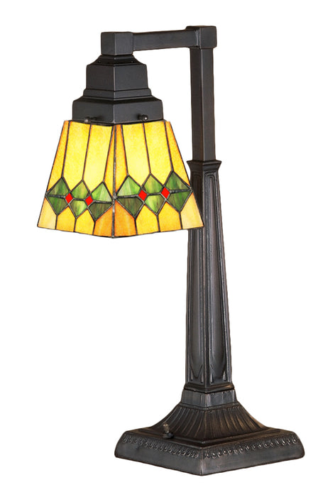 Meyda Tiffany 48214 One Light Desk Lamp, Ha Flame