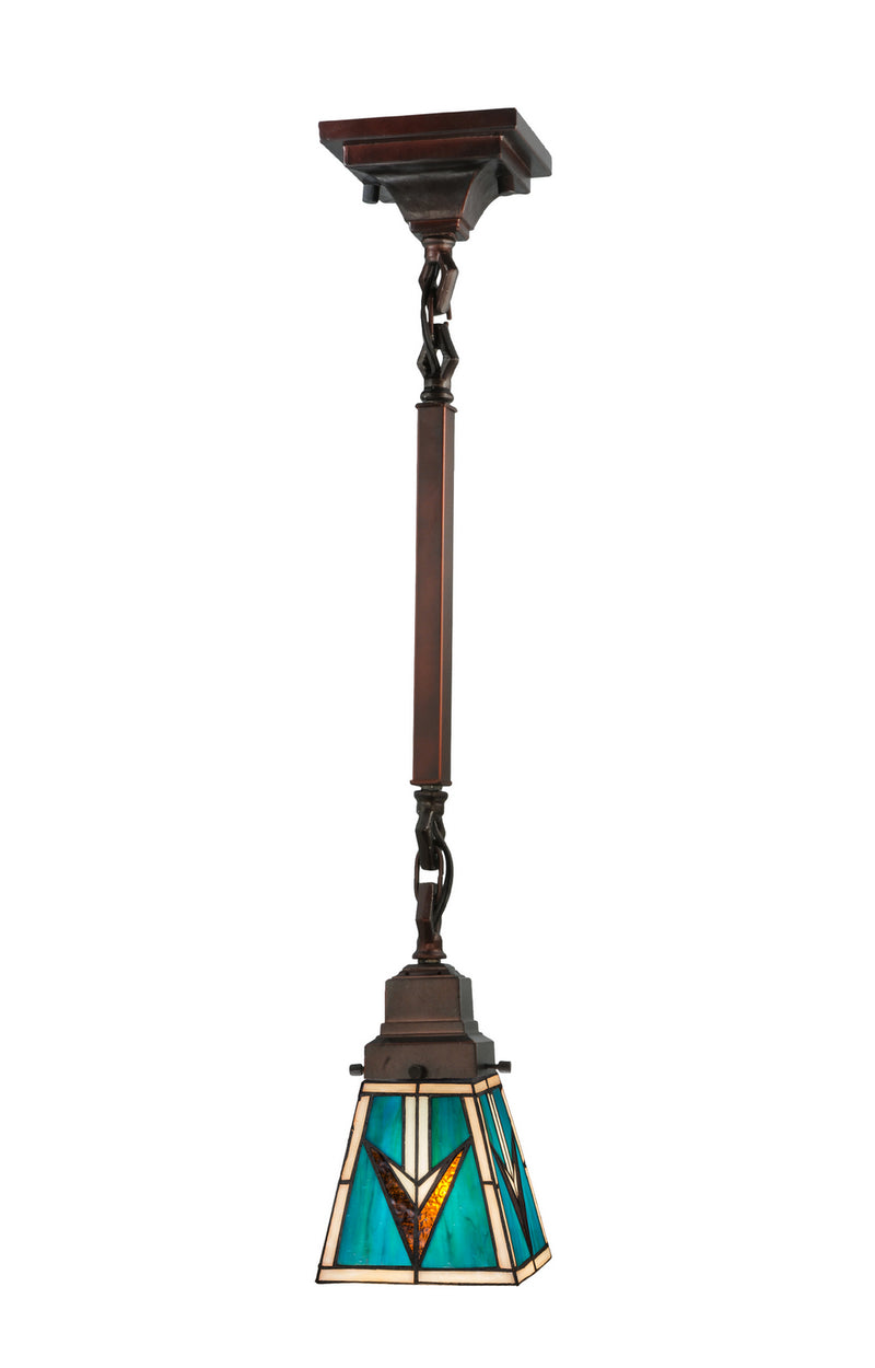 Meyda Tiffany 48974 One Light Mini Pendant, Ebna Amber Beige