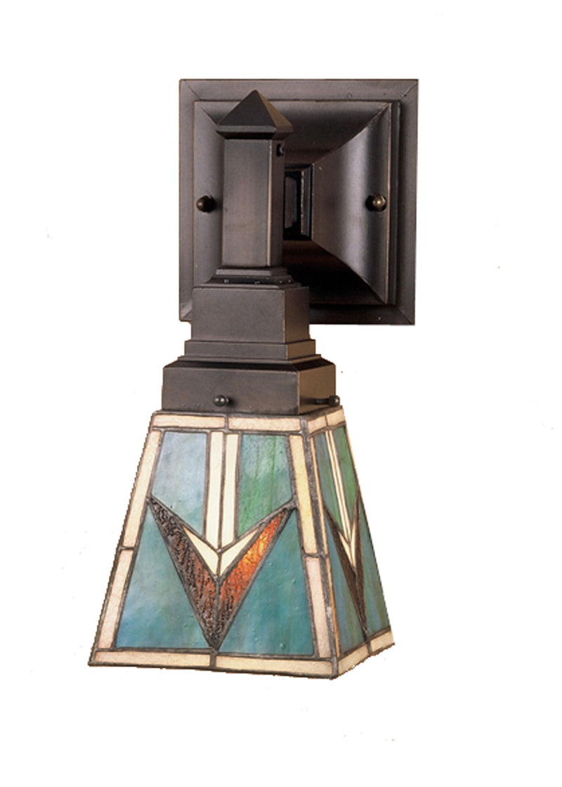 Meyda Tiffany 48181 One Light Wall Sconce, Ebna Amber Beige