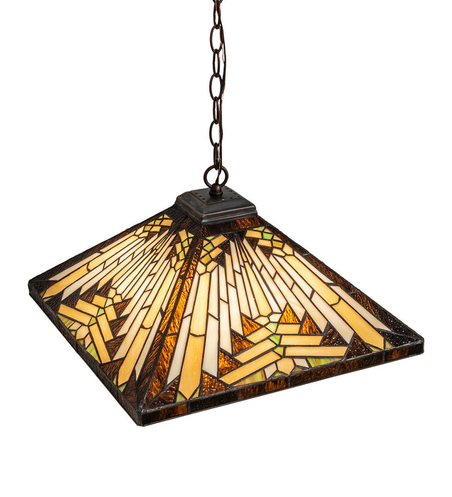 Meyda Tiffany 66229 Three Light Pendant, Mahogany Bronze