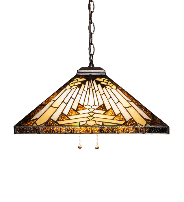Meyda Tiffany 66229 Three Light Pendant, Mahogany Bronze