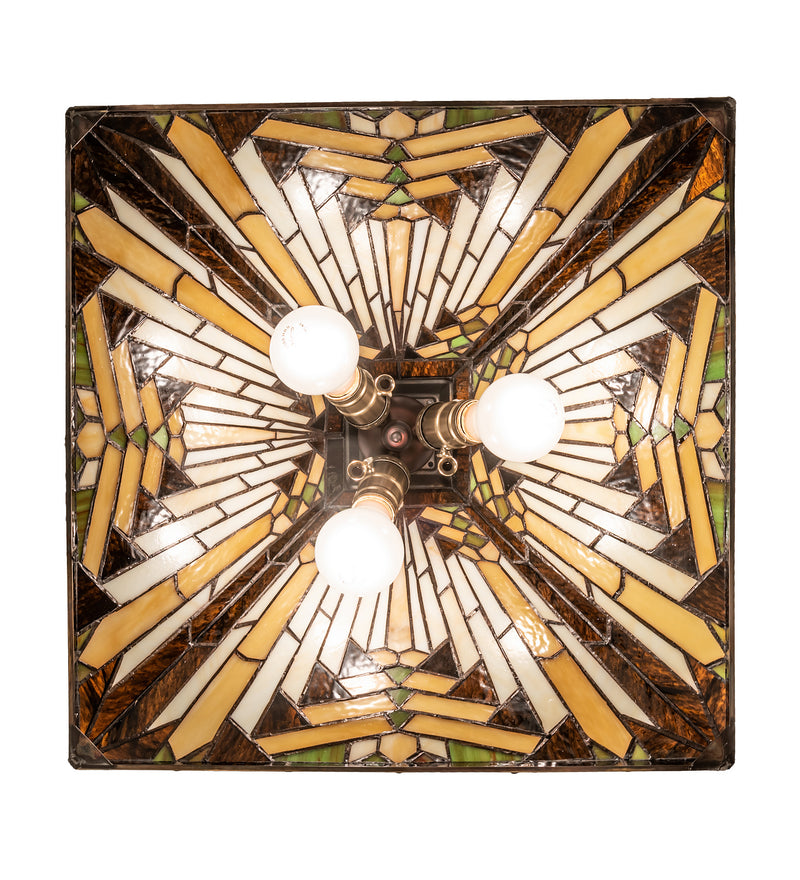 Meyda Tiffany 66229 Three Light Pendant, Mahogany Bronze