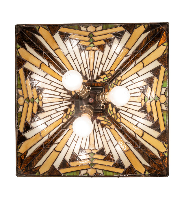 Meyda Tiffany 66229 Three Light Pendant, Mahogany Bronze