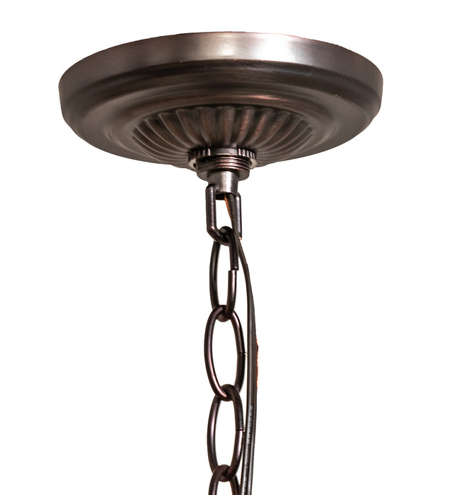 Meyda Tiffany 66229 Three Light Pendant, Mahogany Bronze
