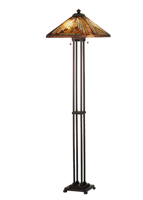 Meyda Tiffany 66228 Two Light Floor Lamp, Mahogany Bronze