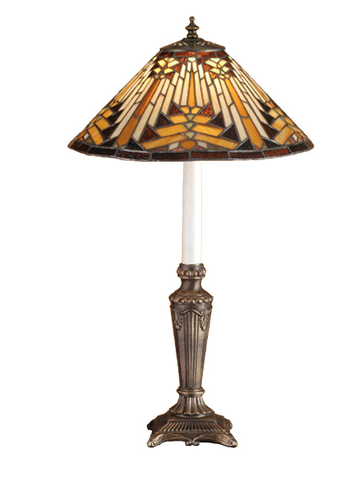 Meyda Tiffany 66531 One Light Buffet Lamp, Craftsman Brown