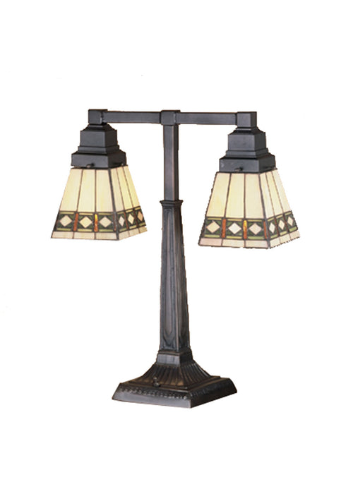 Meyda Tiffany 48204 Two Light Table Lamp, Beige Green Da Avocado