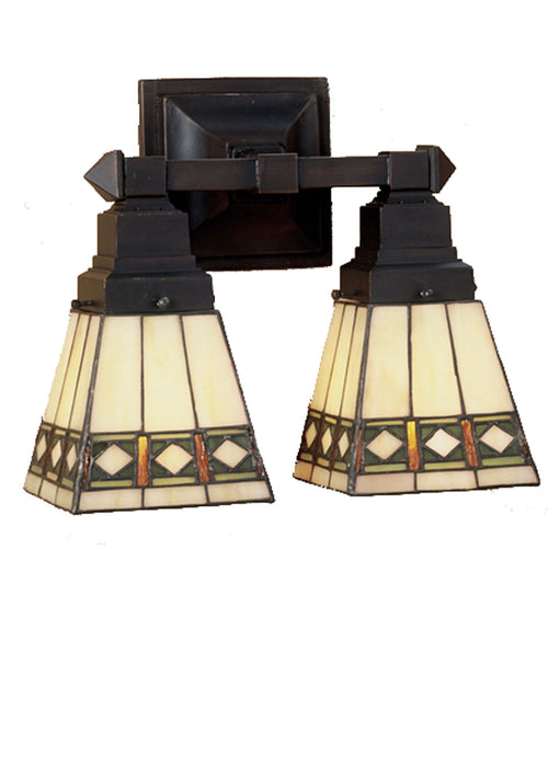 Meyda Tiffany 48192 Two Light Wall Sconce, Mahogany Bronze