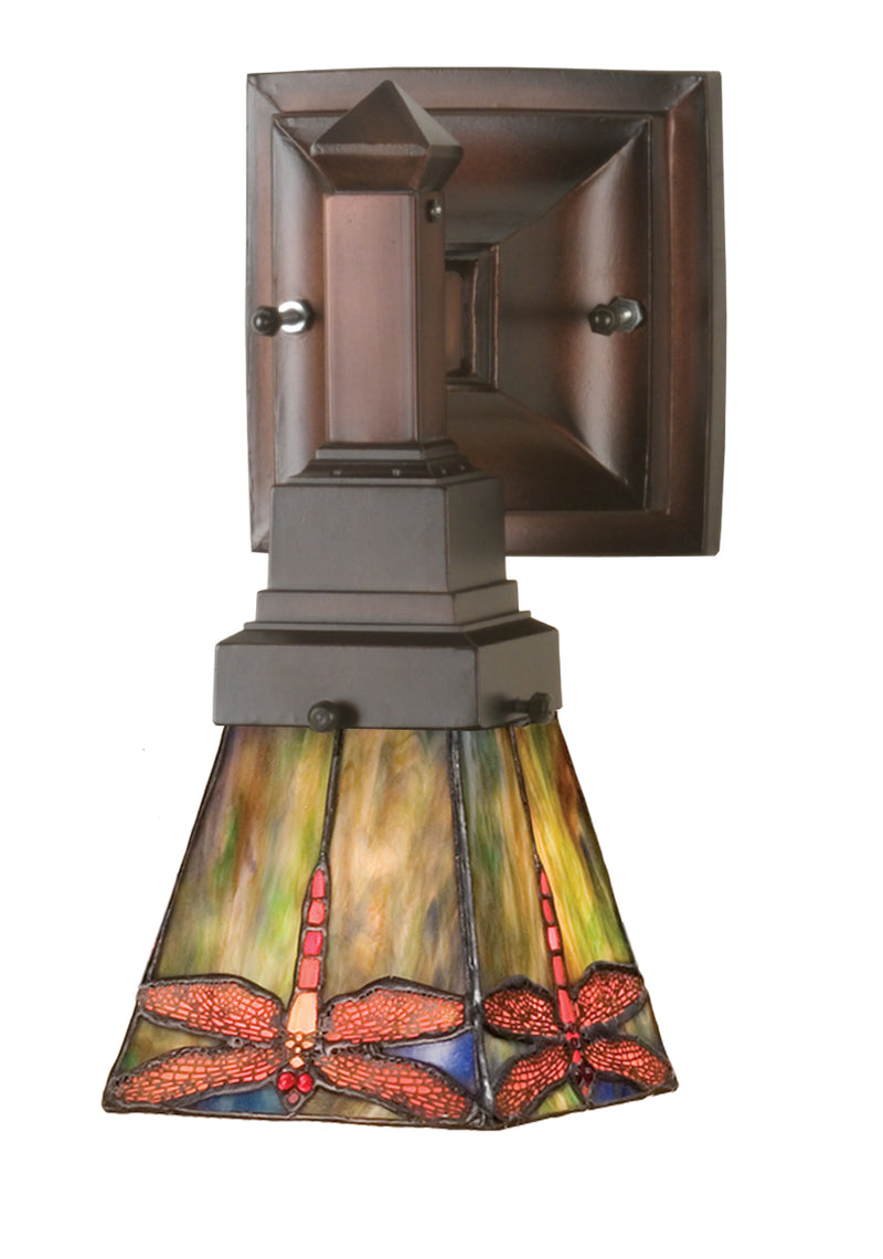 Meyda Tiffany 48187 One Light Wall Sconce, Pbag Flame Orange