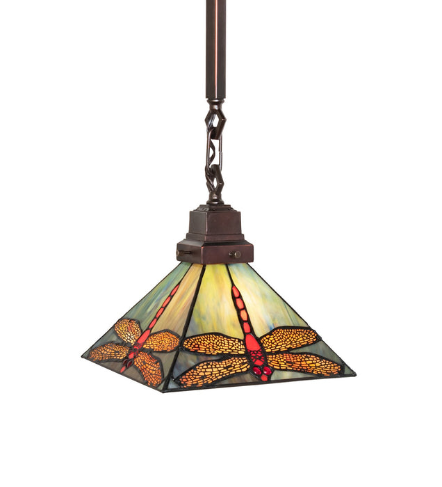Meyda Tiffany 49104 One Light Pendant, Rust,Wrought Iron
