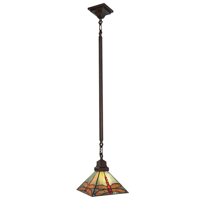 Meyda Tiffany 49104 One Light Pendant, Rust,Wrought Iron