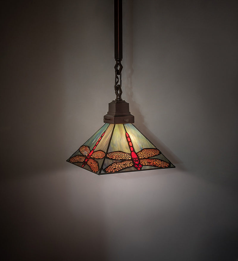 Meyda Tiffany 49104 One Light Pendant, Rust,Wrought Iron
