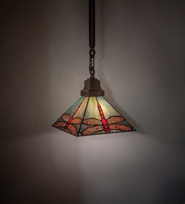 Meyda Tiffany 49104 One Light Pendant, Rust,Wrought Iron