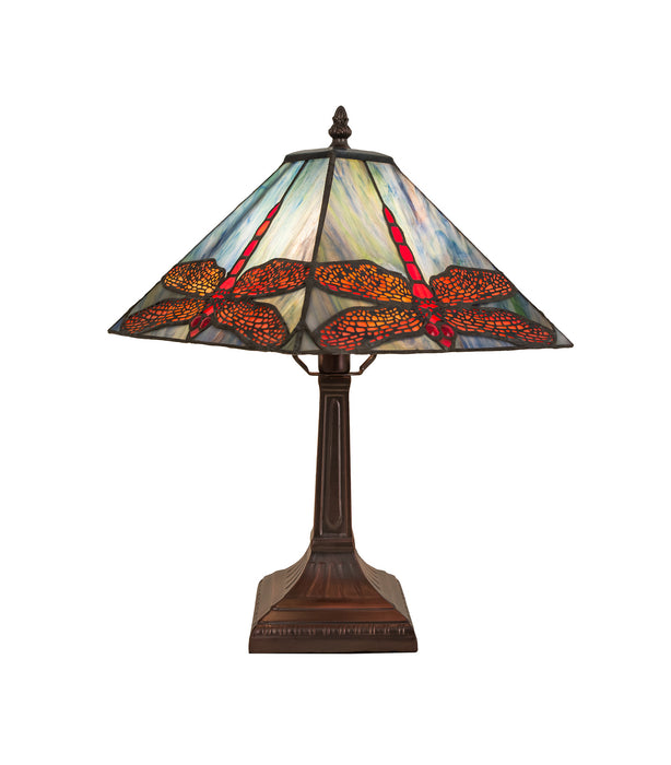 Meyda Tiffany 28396 One Light Table Lamp, Pbag Flame Orange