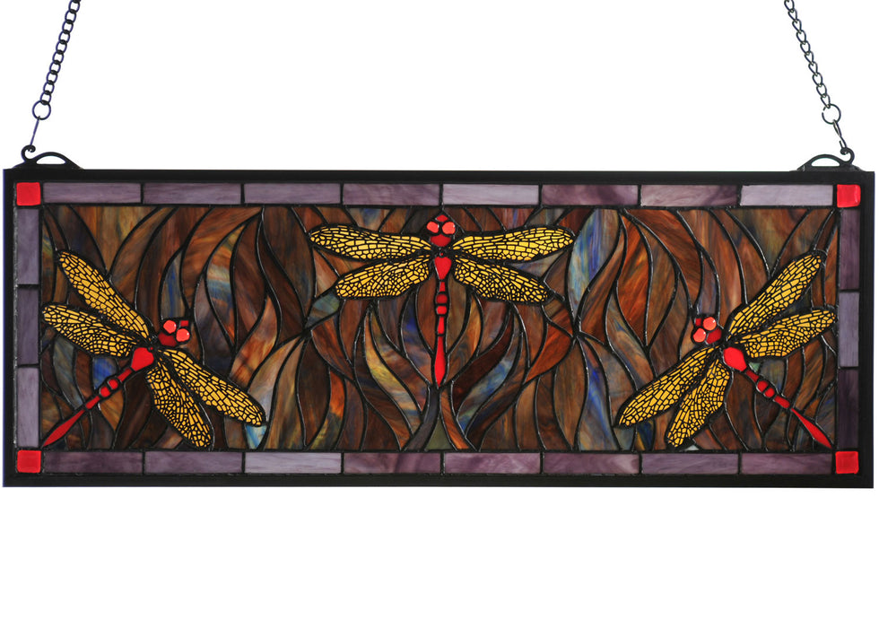 Meyda Tiffany 48091 Window, Pbag Flame Orange Purple/Blue