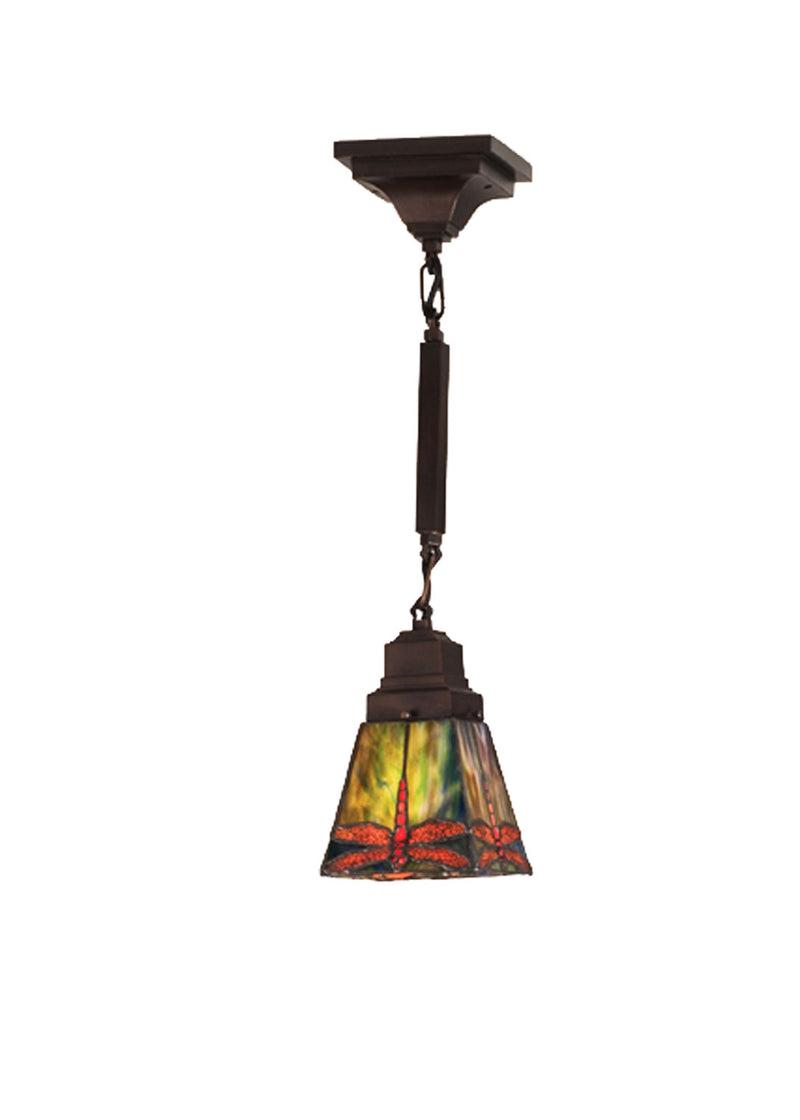 Meyda Tiffany 49099 One Light Mini Pendant, Pbag Flame Orange