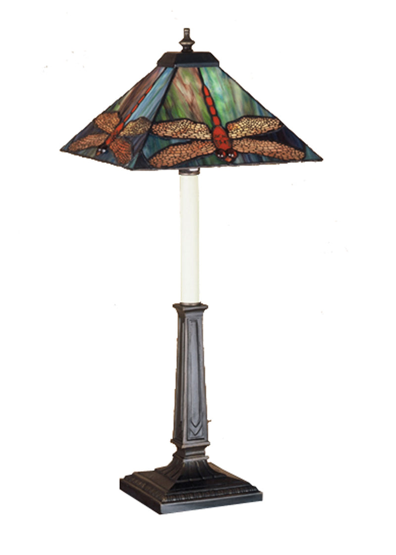 Meyda Tiffany 47833 One Light Table Lamp, Nickel