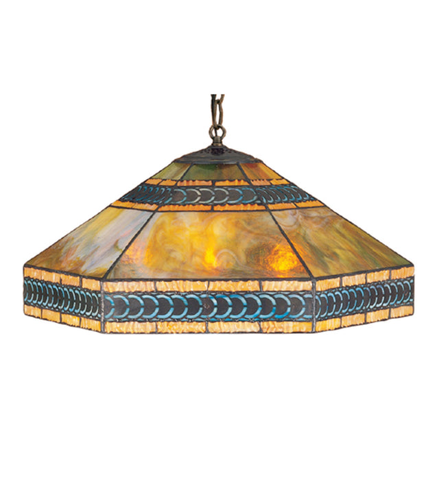Meyda Tiffany 31226 Three Light Pendant, Antique Copper
