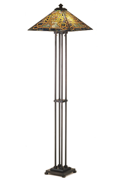 Meyda Tiffany 48023 Two Light Floor Lamp, Pbag Ha