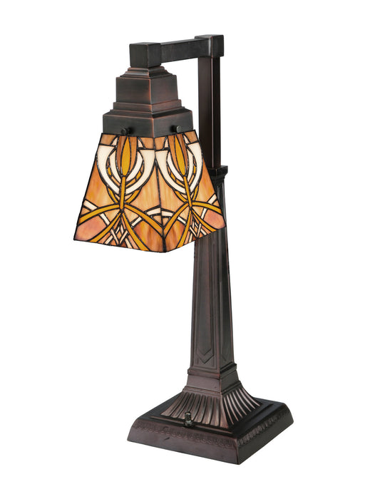 Meyda Tiffany 27636 One Light Desk Lamp, Xaia Ha Beige