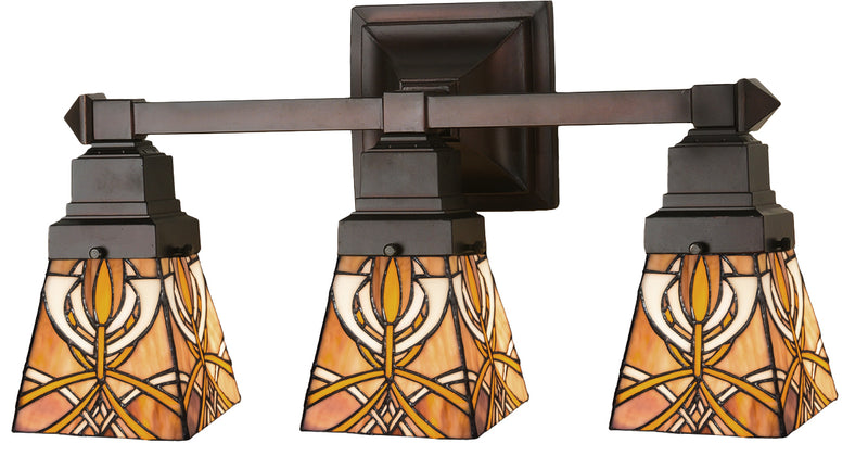 Meyda Tiffany 31234 Three Light Wall Sconce, Antique Copper