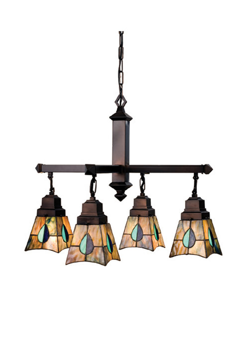 Meyda Tiffany 24269 Four Light Chandelier, Antique Copper