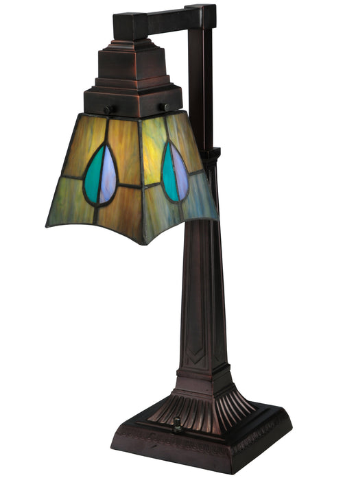 Meyda Tiffany 27637 One Light Desk Lamp, Rust