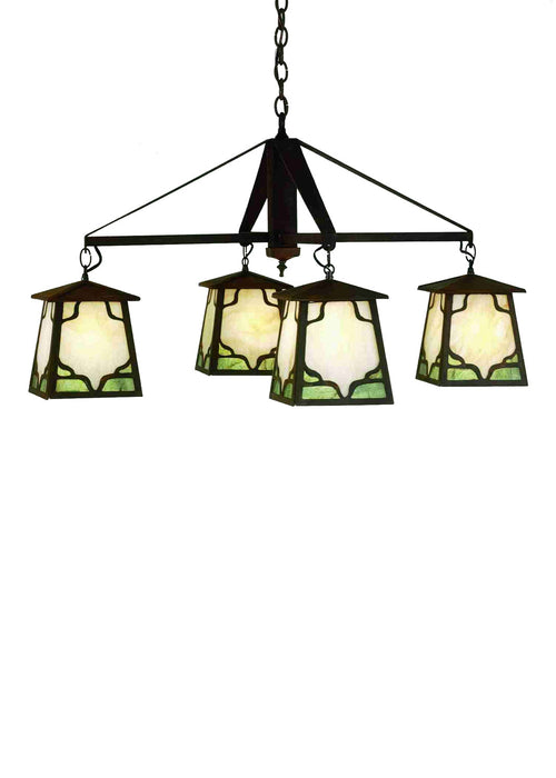 Meyda Tiffany 51486 Four Light Chandelier, Antique Copper