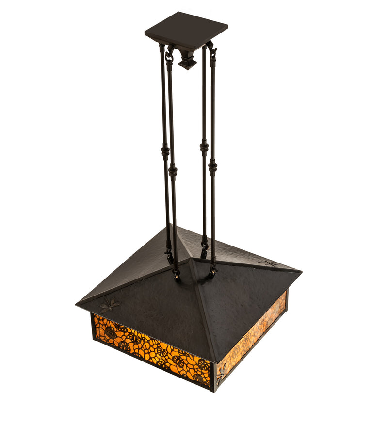Meyda Tiffany 28292 One Light Pendant, Craftsman Brown Brass/Oil Rubbed Bronze