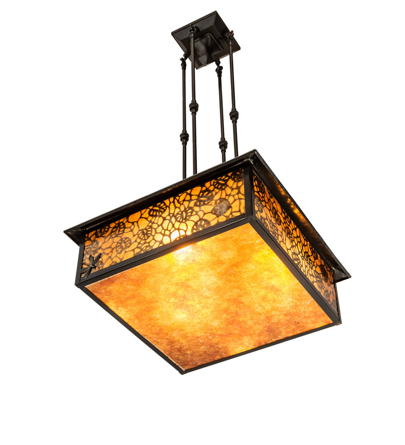 Meyda Tiffany 28292 One Light Pendant, Craftsman Brown Brass/Oil Rubbed Bronze