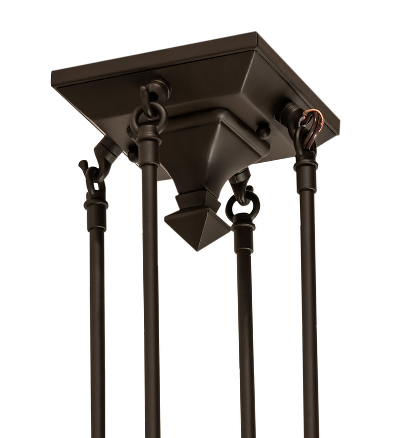 Meyda Tiffany 28292 One Light Pendant, Craftsman Brown Brass/Oil Rubbed Bronze