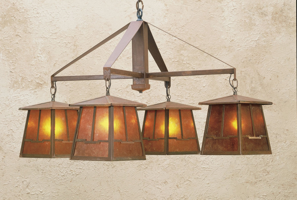 Meyda Tiffany 47703 Four Light Chandelier, Rust