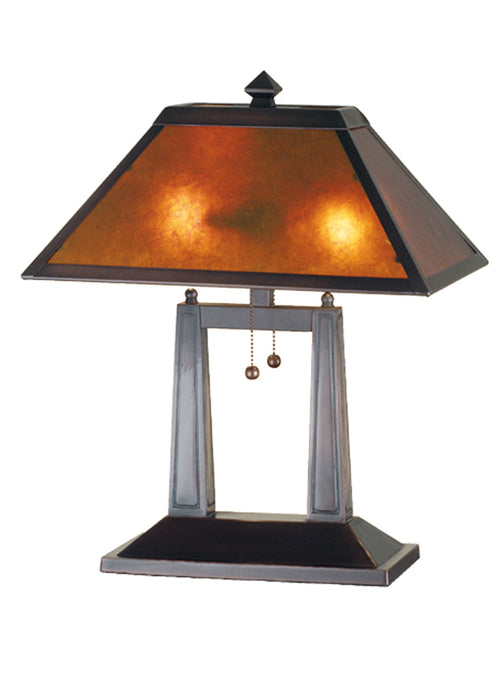Meyda Tiffany 24216 Two Light Table Lamp, Antique Copper