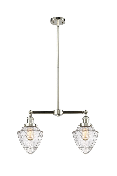 Innovations 209-PN-G664-7-LED LED Island Pendant, Polished Nickel