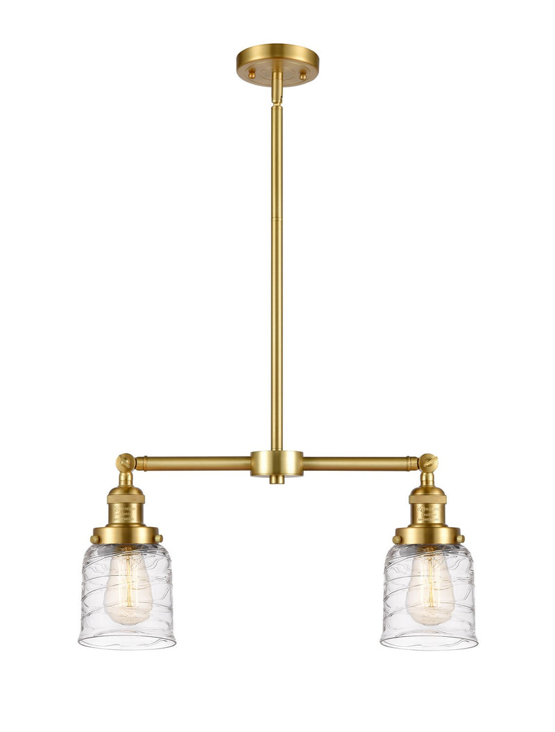 Innovations 209-SG-G513 Two Light Island Pendant, Satin Gold