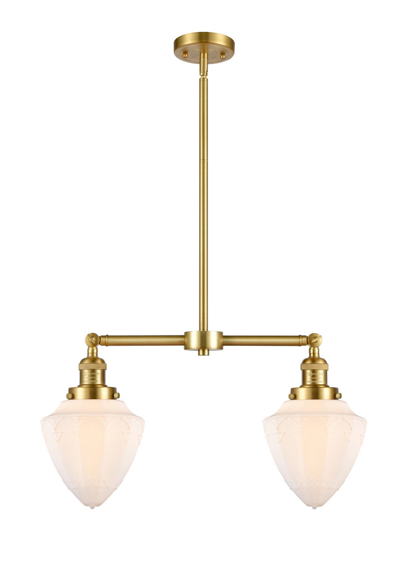 Innovations 209-SG-G661-7 Two Light Island Pendant, Satin Gold