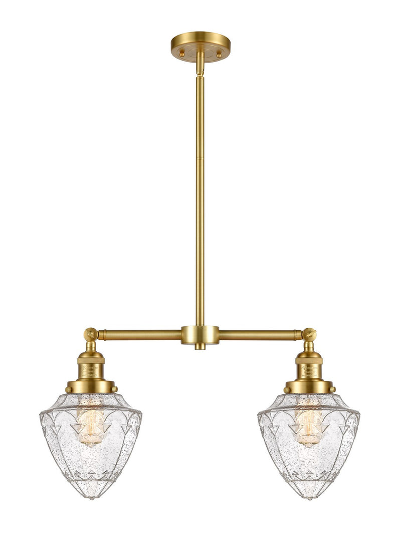 Innovations 209-SG-G664-7 Two Light Island Pendant, Satin Gold
