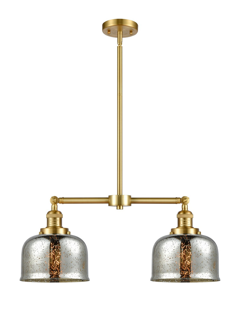 Innovations 209-SG-G78 Two Light Island Pendant, Satin Gold
