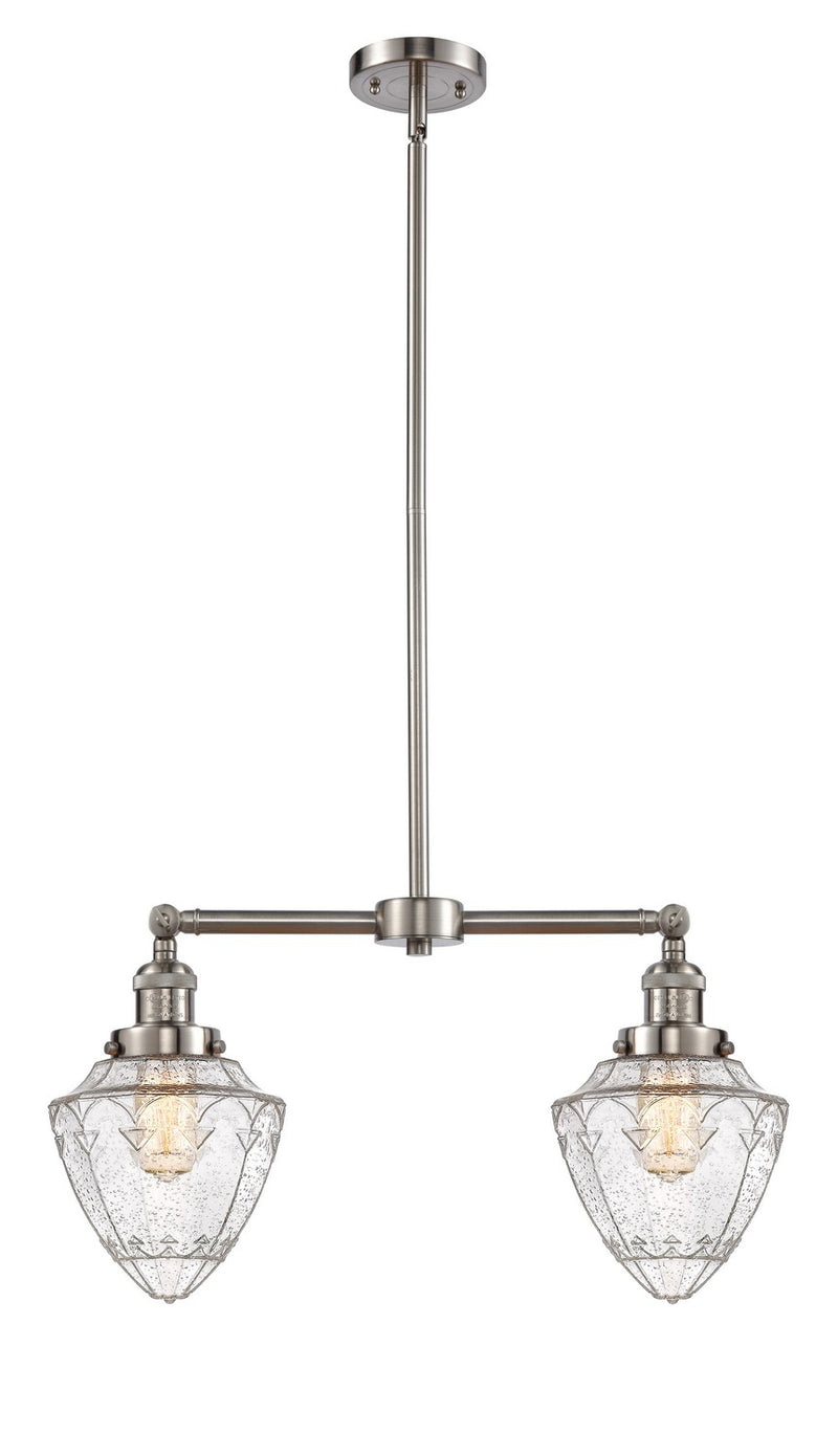 Innovations 209-SN-G664-7 Two Light Island Pendant, Brushed Satin Nickel