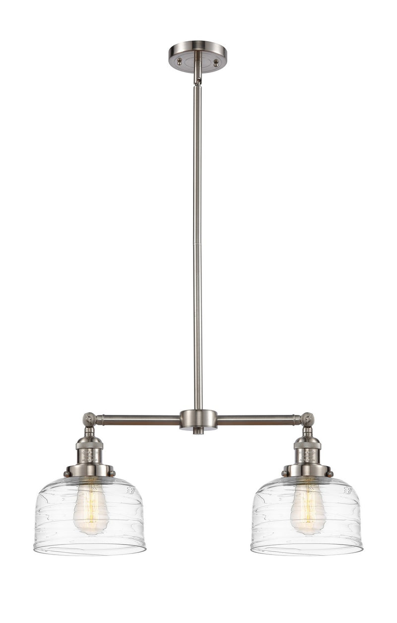 Innovations 209-SN-G713 Two Light Island Pendant, Brushed Satin Nickel
